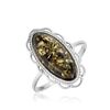 Histoire d'Or Bague Reetta Argent Blanc Ambre