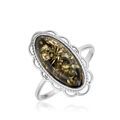 Histoire d'Or Bague Reetta Argent Blanc Ambre