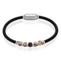 Bracelet Jourdan Caoutchouc Noir Agate