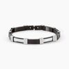 Histoire d'Or Bracelet Jack Acier Blanc Noir
