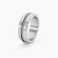 Histoire d'Or Bague Sam Acier Blanc