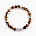 Histoire d'Or Bracelet Adonis Acier Blanc Oeil De Tigre