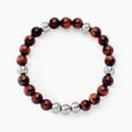 Histoire d'Or Bracelet Adonis Acier Blanc Oeil De Tigre