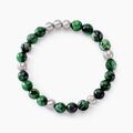 Histoire d'Or Bracelet Adonis Acier Blanc Unakite