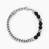 Histoire d'Or Bracelet Kiyo Acier Blanc Pierre De Lave