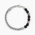 Histoire d'Or Bracelet Kiyo Acier Blanc Pierre De Lave