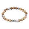 Histoire d'Or Bracelet Adonis Acier Blanc Jaspe Africain