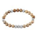 Histoire d'Or Bracelet Adonis Acier Blanc Jaspe Africain