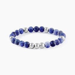 Histoire d'Or Bracelet Adonis Acier Blanc Pierre De Synthese