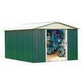 Abris et rangement sur Apprieu : YARDMASTER Abri de jardin 1013GEYZ - M&eacute;tal et aluminium - Vert - 10.76m2