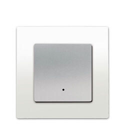 SIEMENS Va et Vient &agrave; Voyant Silver Delta Viva + Plaque Blanc