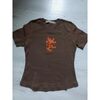 T-shirt La F&eacute;e Marabout&eacute;e Petit haut 'La F&eacute;e Marabout&eacute;e' kaki et motif orange Kaki