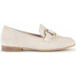 Mocassins Gabor Mocassins en cuir velours &agrave; talon d&eacute;croch&eacute; Beige