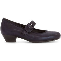 Chaussures escarpins Gabor Escarpins en cuir velours &agrave; talon block d&eacute;croch&eacute; Marine