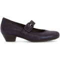 Chaussures escarpins Gabor Escarpins en cuir velours &agrave; talon block d&eacute;croch&eacute; Marine