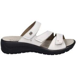 Tongs Westland PANTOUFLE ANNECY-04 CUIR BLANC