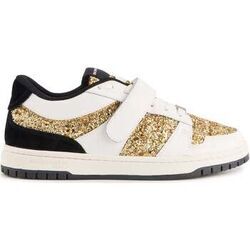 Baskets Bons baisers de Paname Baskets En Cuir Serena Strap Dor&eacute;