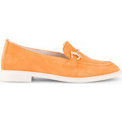Mocassins Gabor Mocassin en velours &agrave; talon talon bloc dessus/effet galvanis&eacute; Jaune