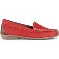 Mocassins Gabor Mocassin en nubuk/cuir &agrave; talon compens&eacute; Rouge