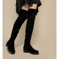 Bottes femme sur Grenoble : Cuissardes Deimos Over the knee boots, high boots, sued effects high boots, hand m