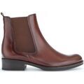 Bottines Gabor Bottines en cuir &agrave; talon d&eacute;croch&eacute; Marron