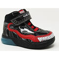 Baskets femme sur Grenoble : Baskets Geox BASKET JUNIOR GRAY BOY NOIR ROUGE