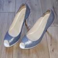 Chaussures escarpins Fericelli Escarpins semelle compens&eacute;e Bleu