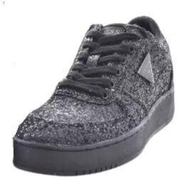 Baskets basses Guess Baskets basses paillet&eacute;es femme ref 57746 Black Noir