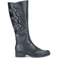 Bottes Gabor Bottes en cuir &agrave; talon d&eacute;croch&eacute; Noir
