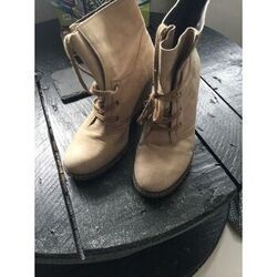 Bottines San Marina Chaussure compens&eacute;e Beige