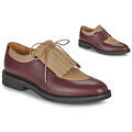 Chaussures plates femme sur Grenoble : Derbies Pellet VANILLE Bordeaux