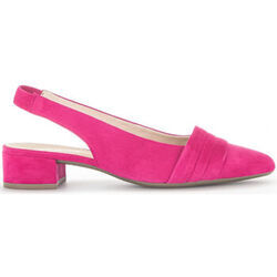 Chaussures escarpins Gabor Escarpins &agrave; bride arri&egrave;re en su&egrave;de &agrave; talon bloc recouvert Rose