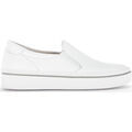 Baskets femme sur Grenoble : Baskets Gabor Sneakers en cuir lisse &agrave; talon plat Blanc