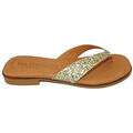 Sandales / Nu-pieds femme sur Grenoble : Tongs Eva Frutos 3036 Dor&eacute;