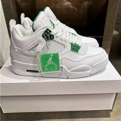 Chaussures Nike Air Jordan 4 Retro Green Metallic Men