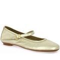 Ballerines Reqin's Ballerines Hon cuir lamin&eacute; Argent&eacute;