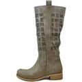 Bottes Osvaldo Pericoli Femme Chaussures, Botte d'&eacute;t&eacute;, Cuir Douce - 6716B Beige Grenoble