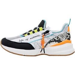Baskets basses Desigual Basket &agrave; Lacets Moon Zipper Snake Blanc