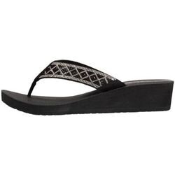 Tongs Isotoner Tongs Femme talon paillettes Ref 59978 Noir