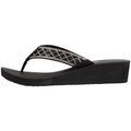 Tongs Isotoner Tongs Femme talon paillettes Ref 59978 Noir