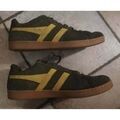 Baskets basses Gola Gola Suede kaki et jaune Grenoble