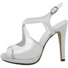 Mules Osvaldo Pericoli Chaussure de Mariage, Sandales en Satin de Soie-GIULIA040