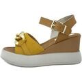 Mules Osvaldo Pericoli Femme Chaussures, Sandales, Daim et Cuir, Talon Compens&eacute;-108149 Jaune
