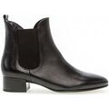 Bottines Gabor Bottines en cuir &agrave; talon fa&ccedil;on block Noir