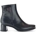 Bottines Gabor Bottines en cuir &agrave; talon block d&eacute;croch&eacute; Noir
