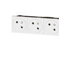 Bloc de prise de courant triple 16A 2P+T Legrand Mosaic surface