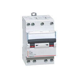 Disjoncteur modulaire t&eacute;trapolaire 3 modules Legrand DX� 20A courbe C