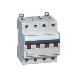 Disjoncteur modulaire t&eacute;trapolaire Legrand DX� 63A courbe C