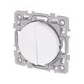 Poussoir double Blanc Eur'Ohm Square