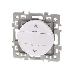 Interrupteur de volet roulant 3 positions Blanc Eur'Ohm Square